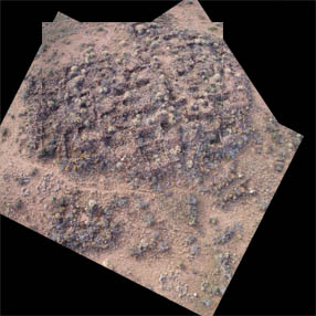 Aerial mosaic of Pueblo La Plata